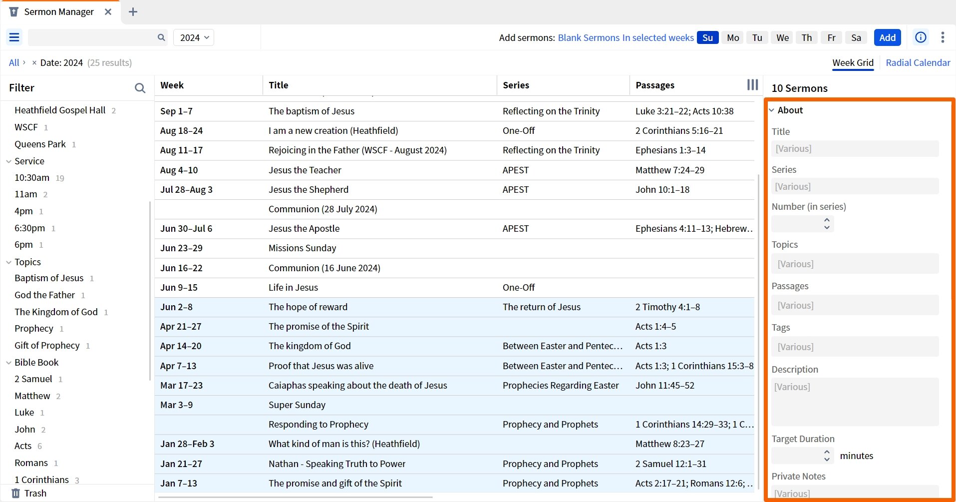 Sermon Manager - Edit Sermon Details