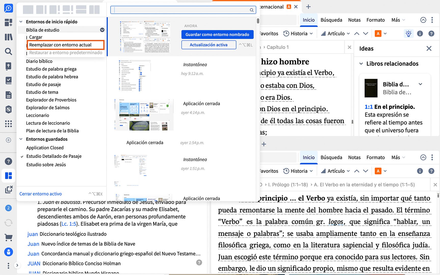 Actualizar un Entorno de Inicio Rápido