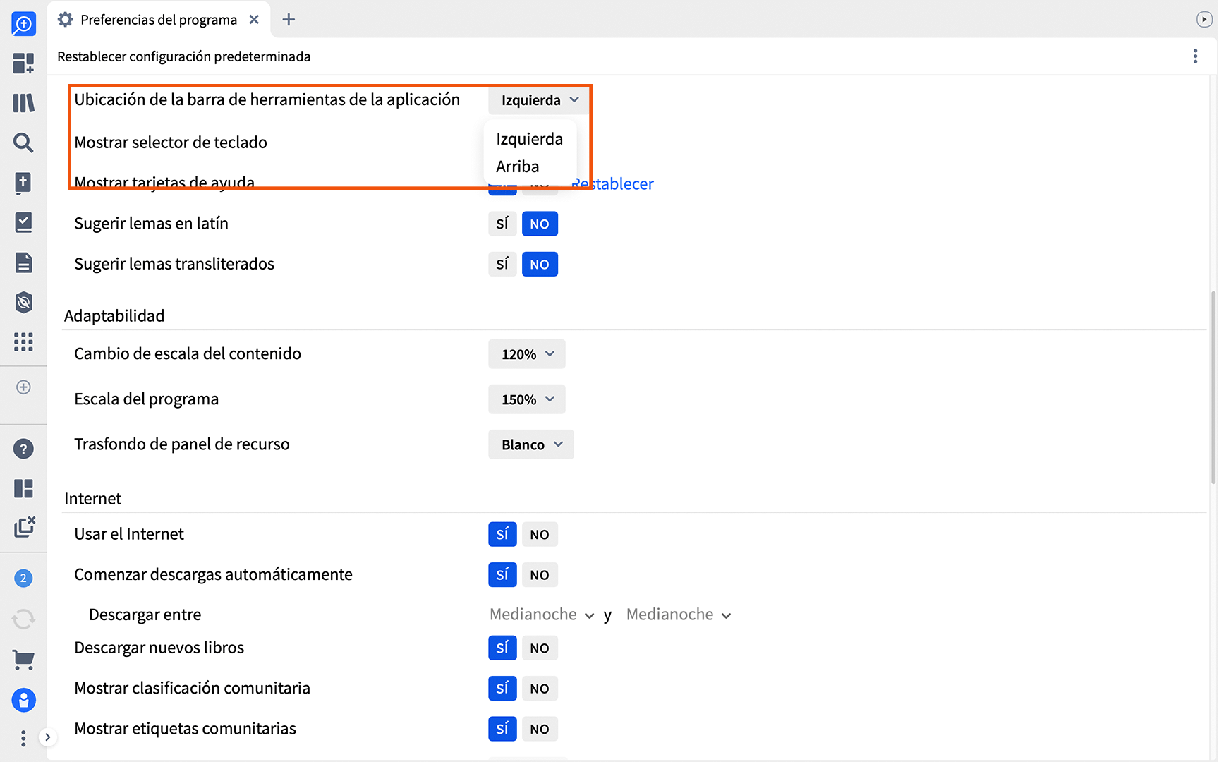 Logos Change Toolbar Location