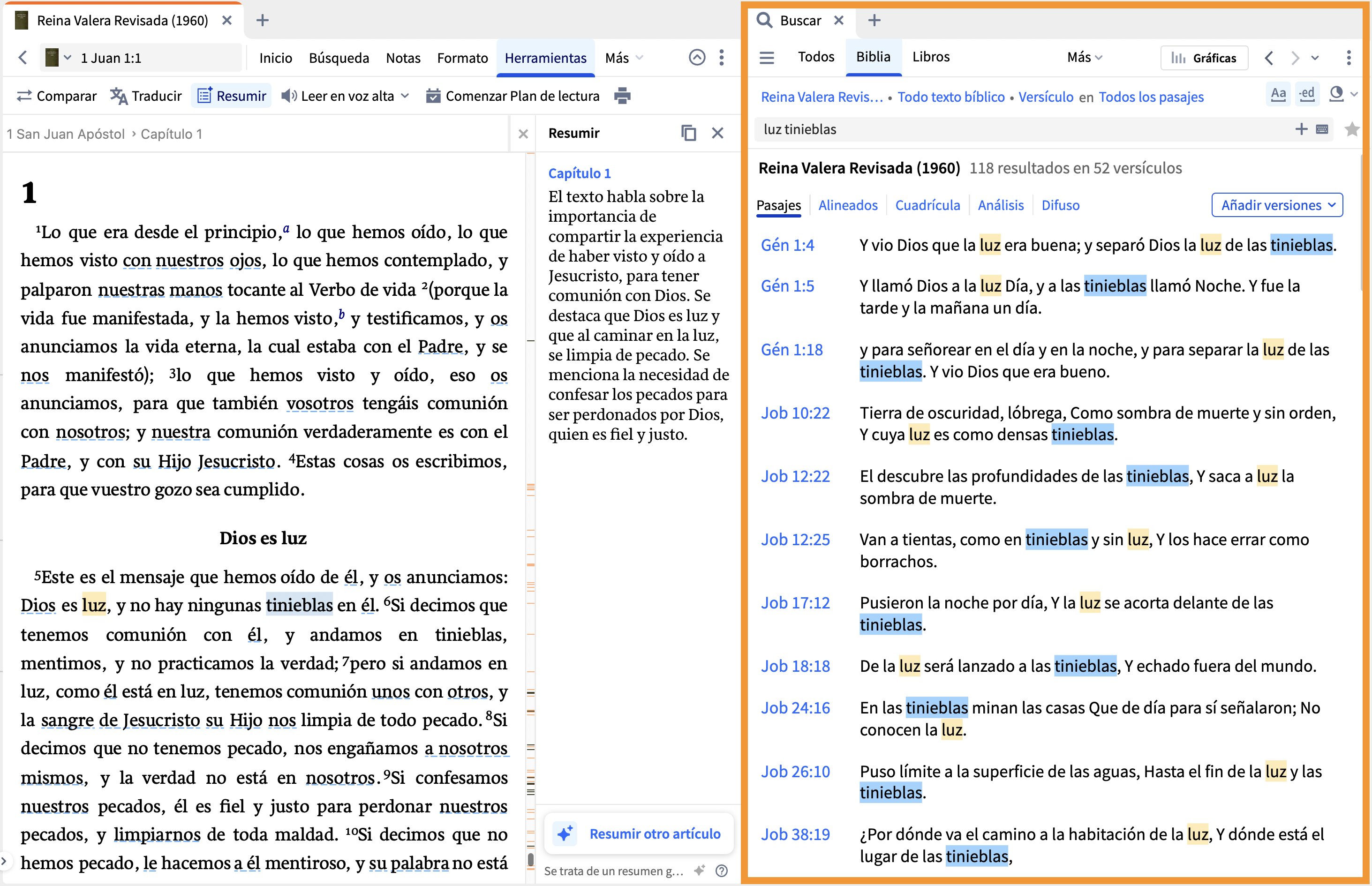 Bible Search For Darkness And Light