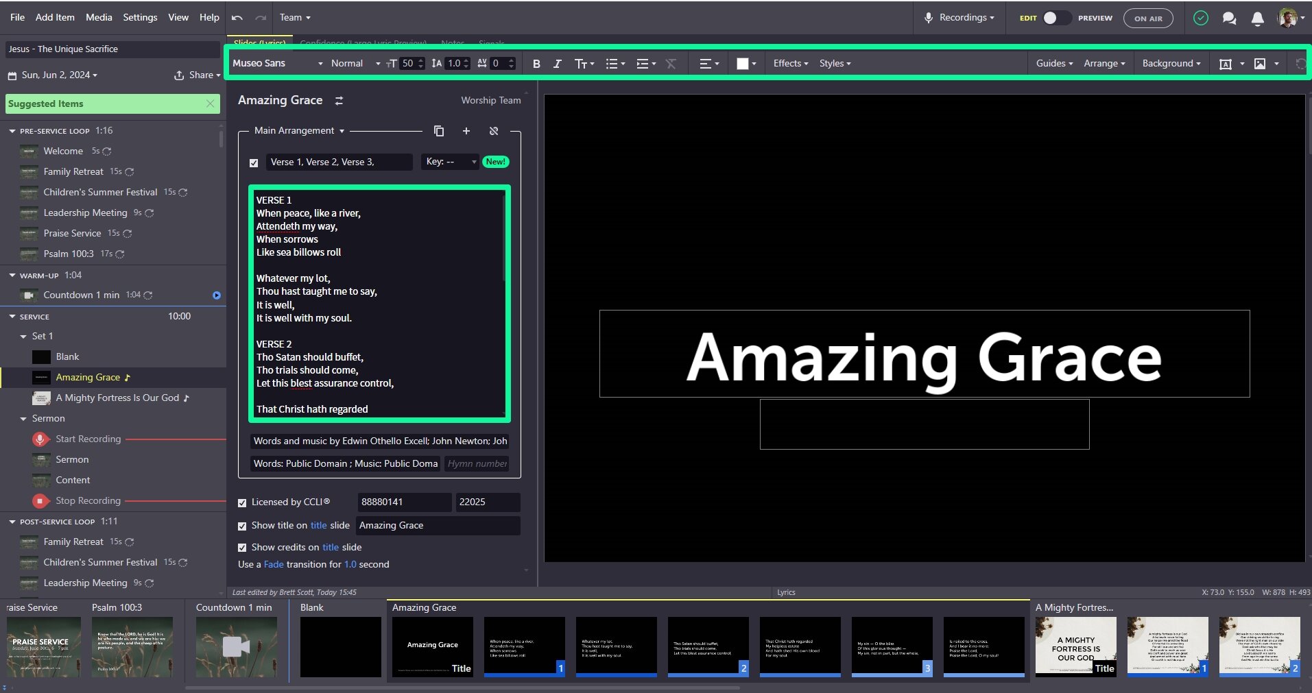 Text Formatting Toolbar