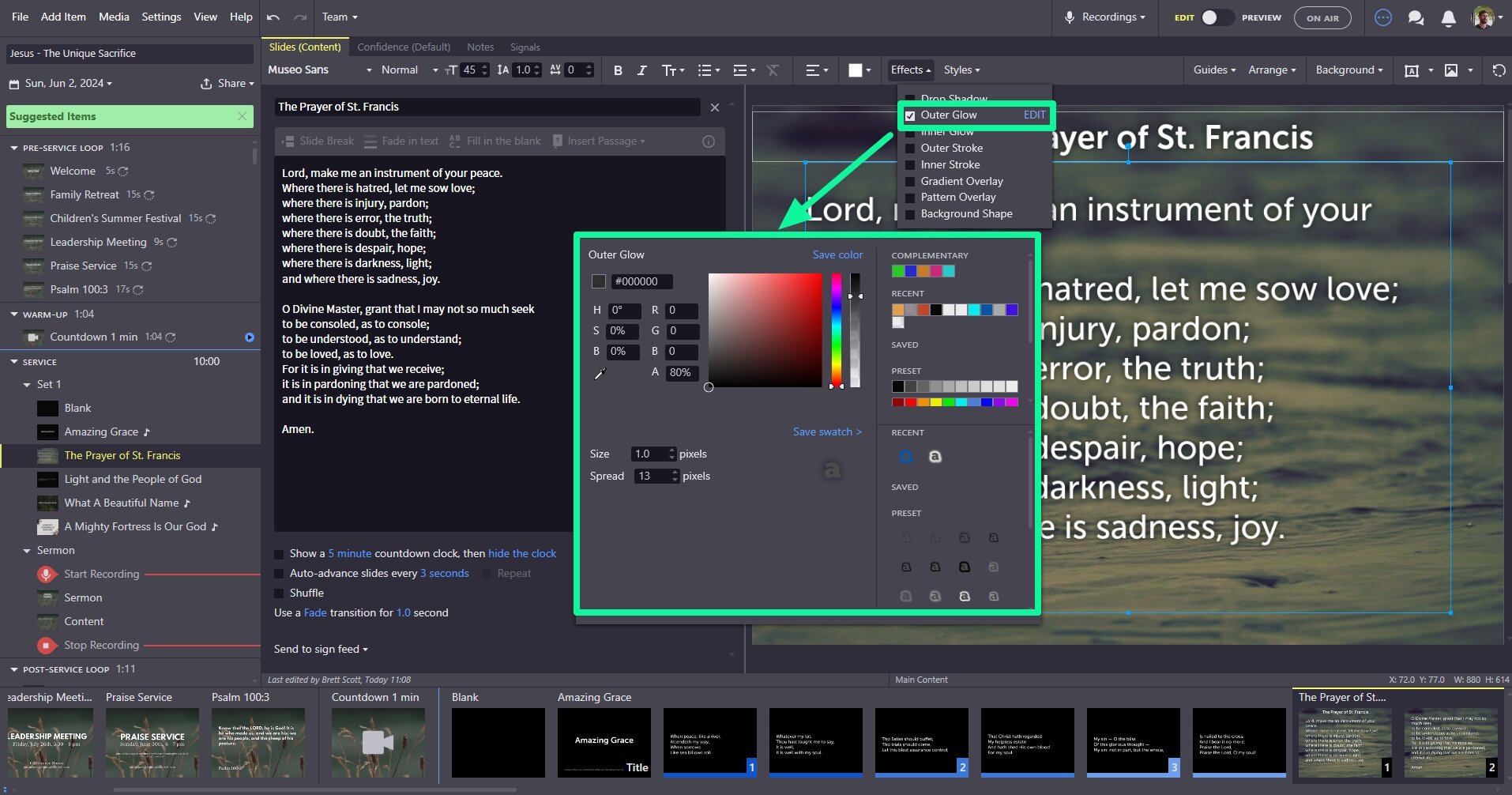 Change Effect Color