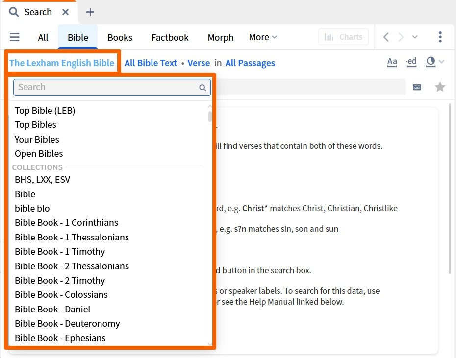 Select Search Bible