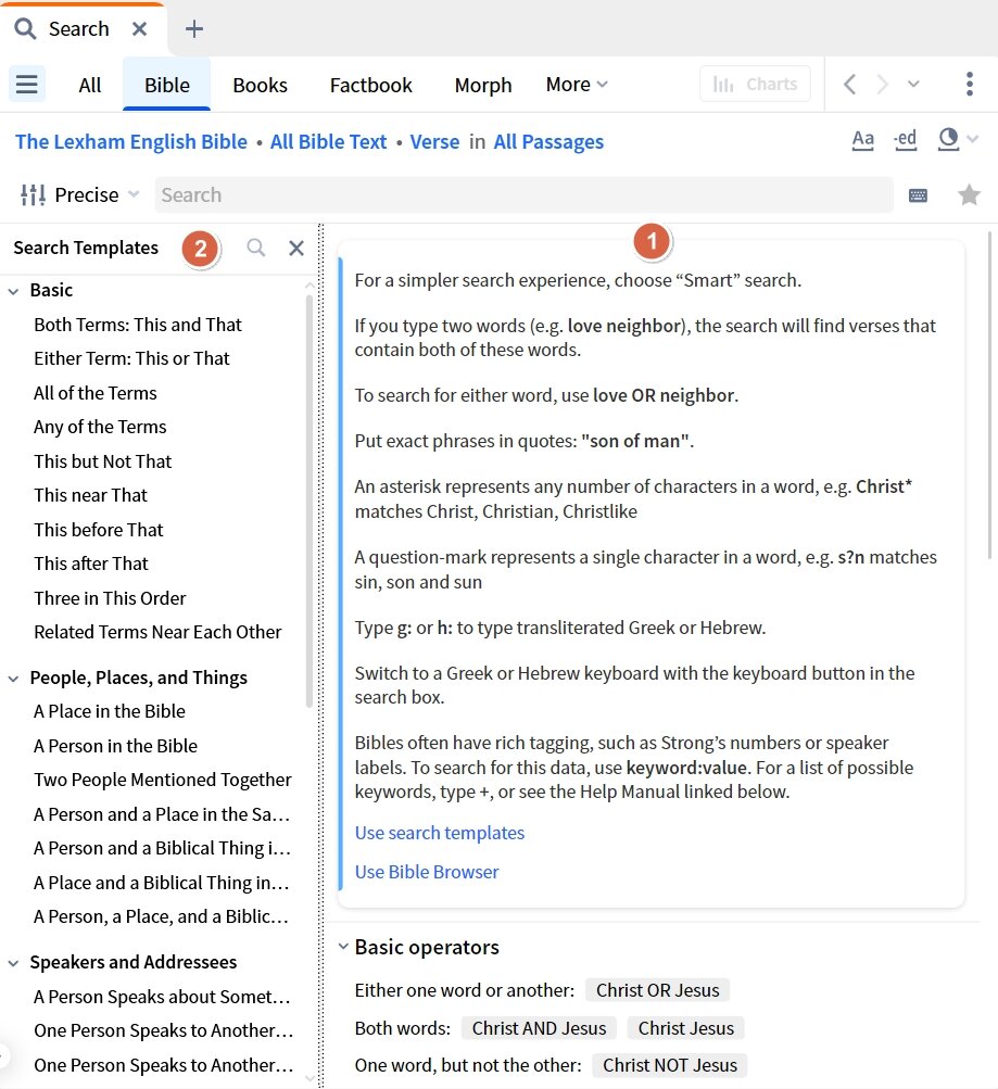 Bible Search Helps And Templates
