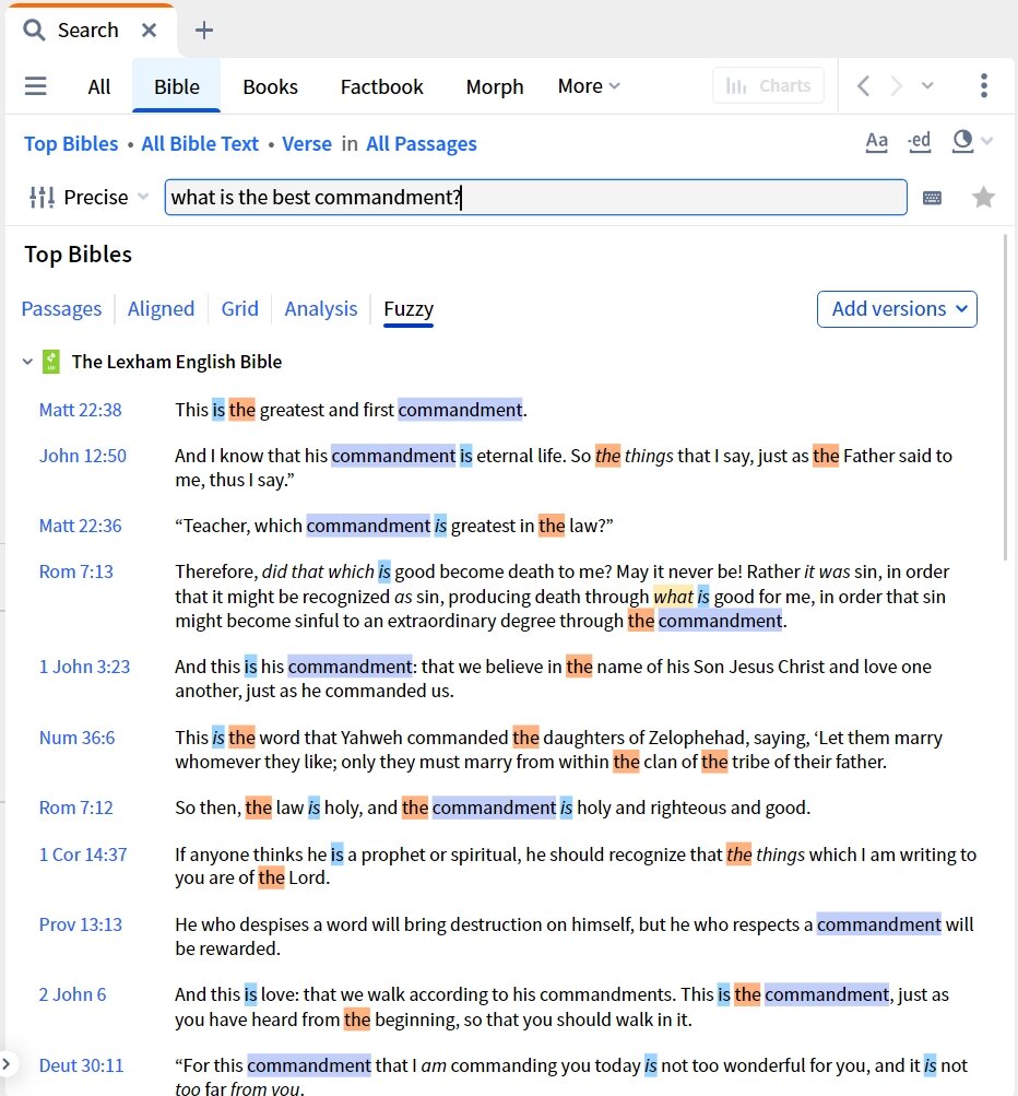 Bible Search - Fuzzy View