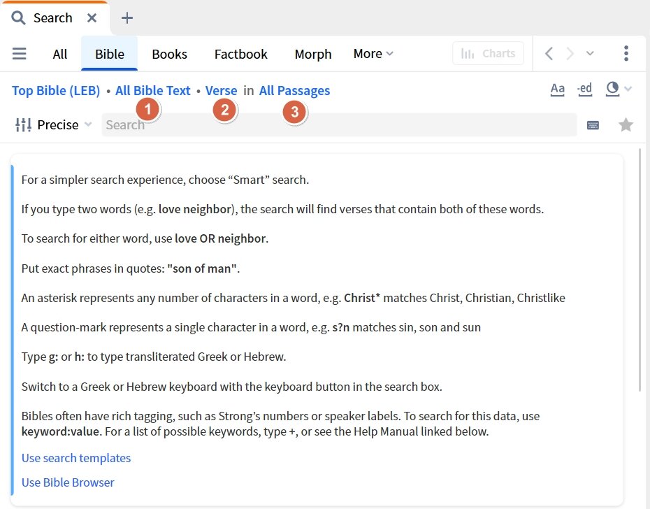 Bible Search - Refining Your Search