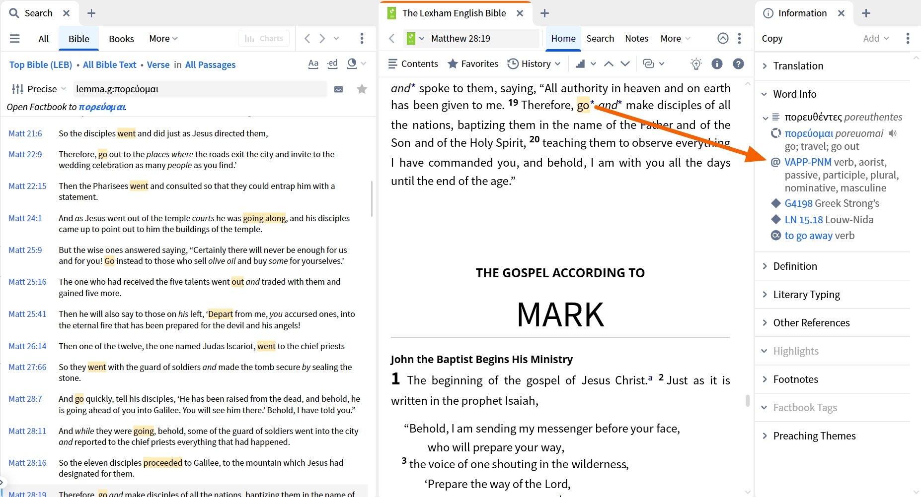 Bible Search - Greek Lemma