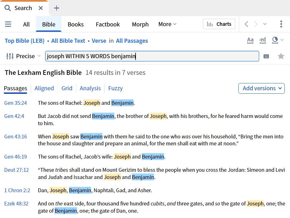 Bible Search - Search Operators