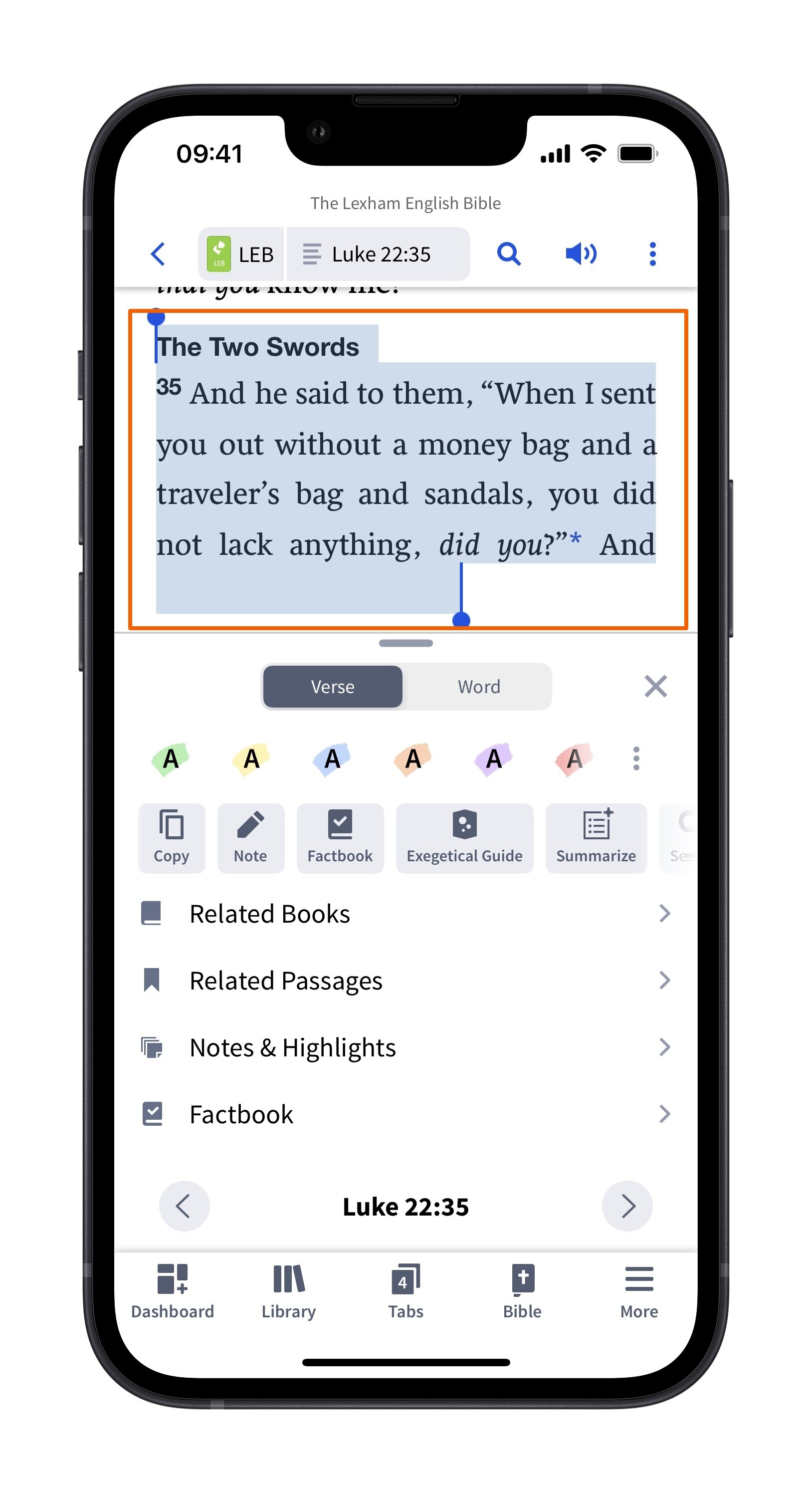 Mobile - Insights Panel On Verse