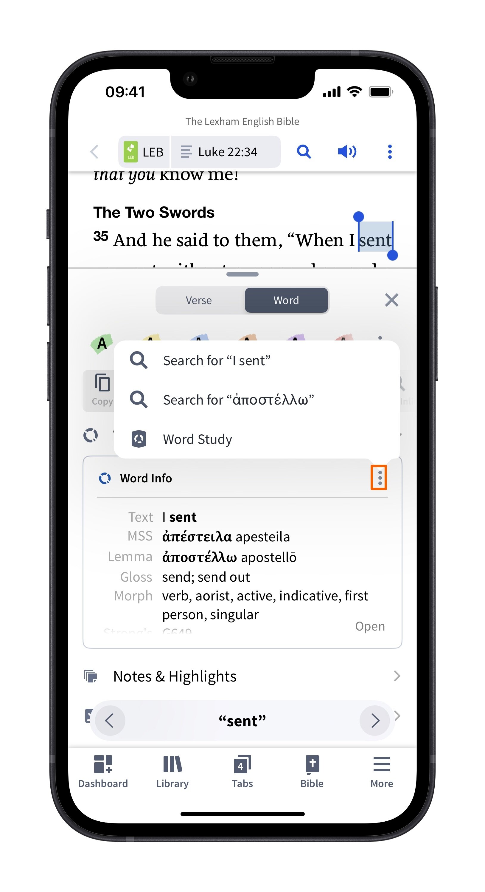 Mobile - Insights Word Info Actions