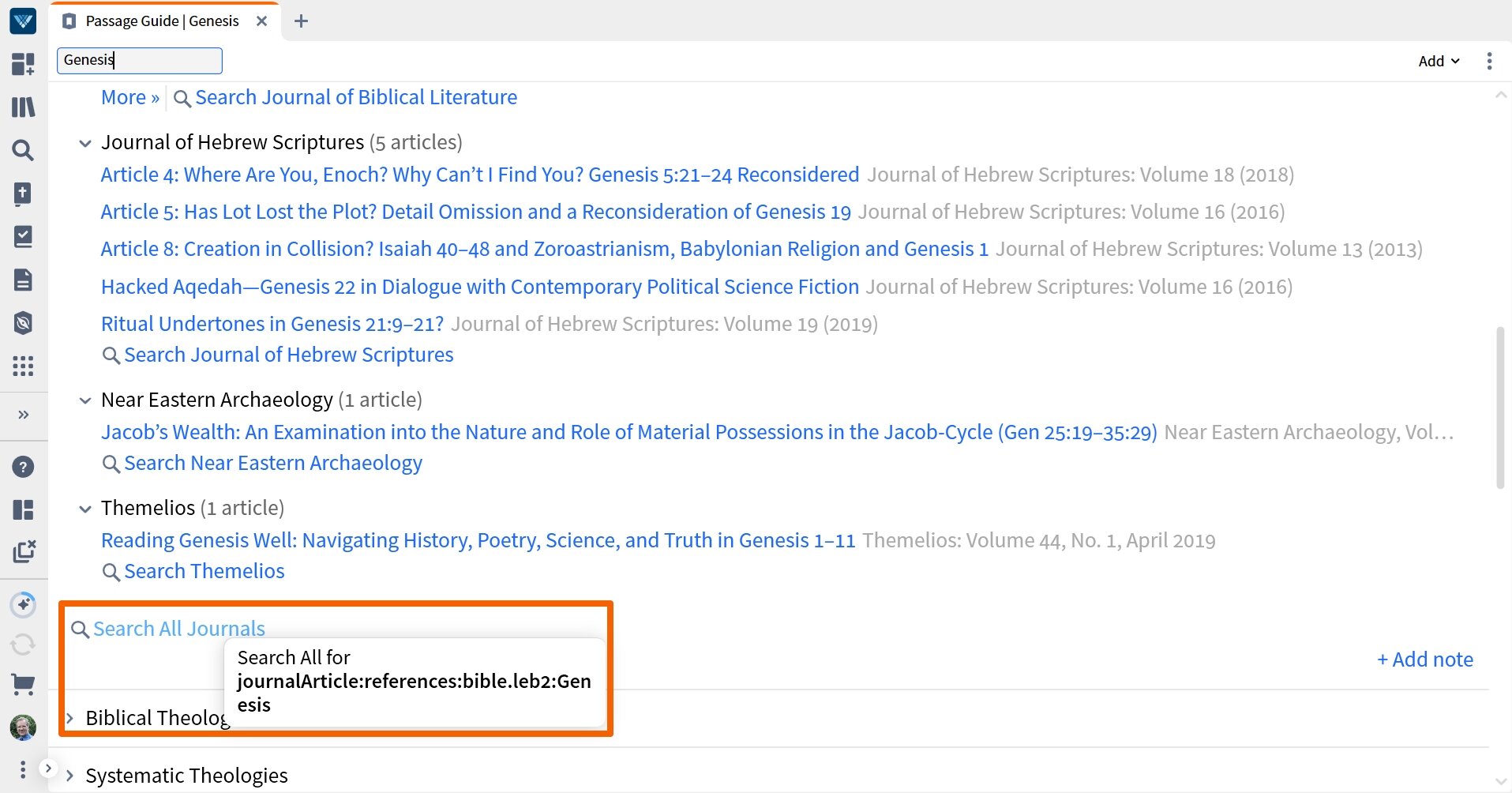 Search Syntax For Journals