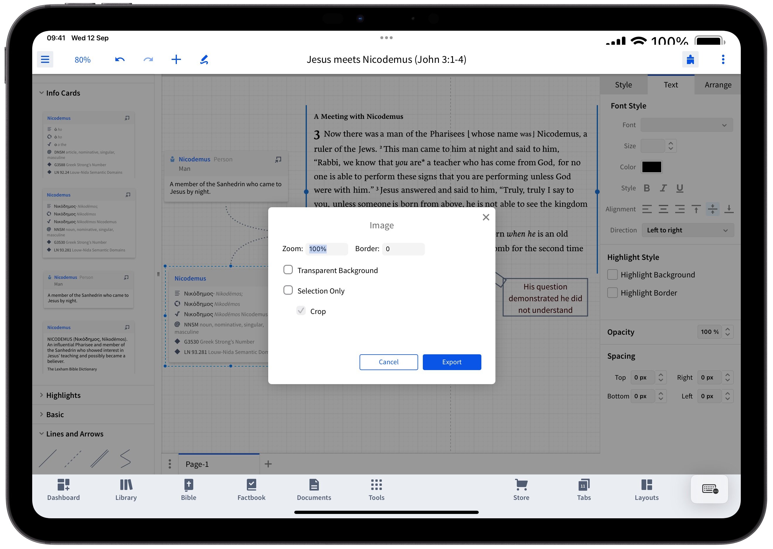 Canvas Export Options On Tablet