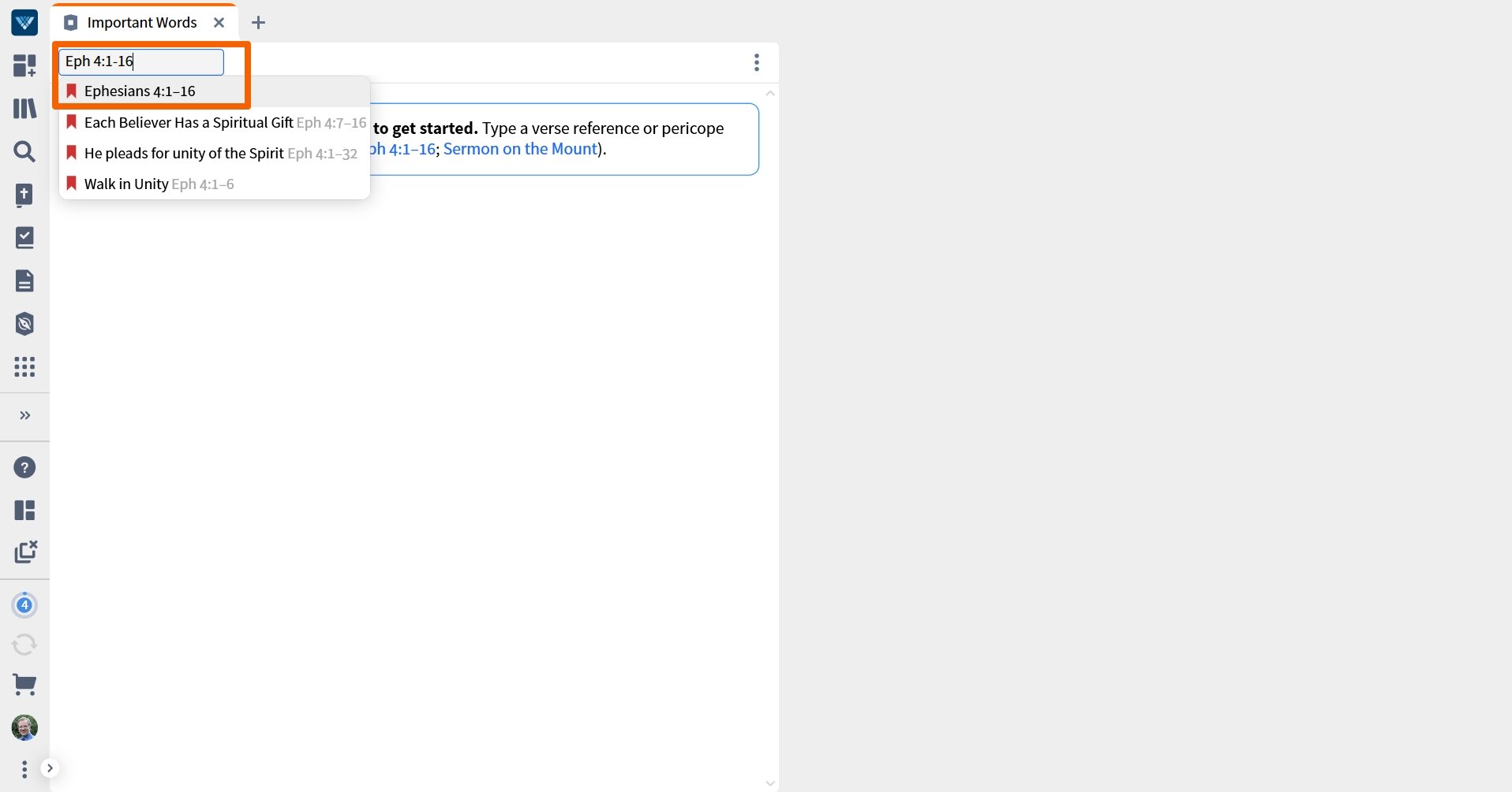 Specify Important Words Section Passage
