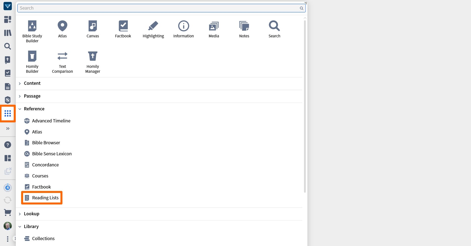 Open Verbum Reading Lists Tool