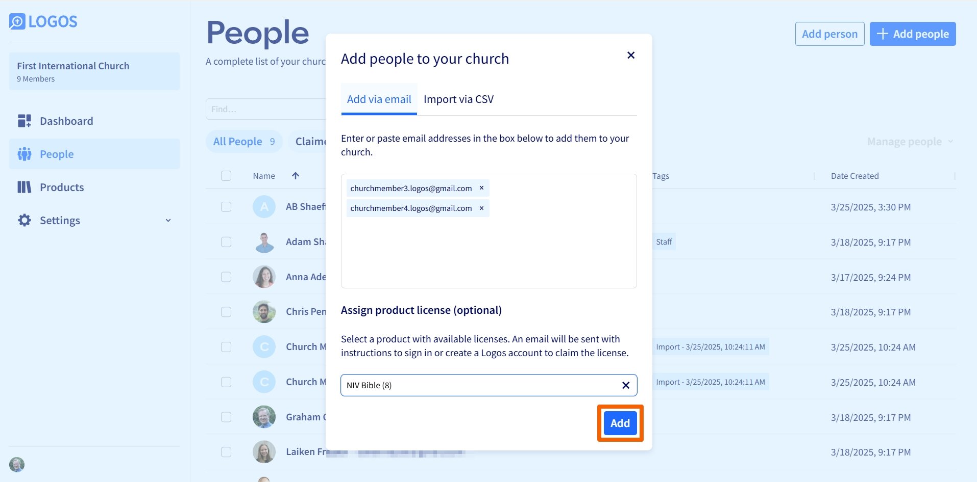 L4C - Complete Adding People By Email