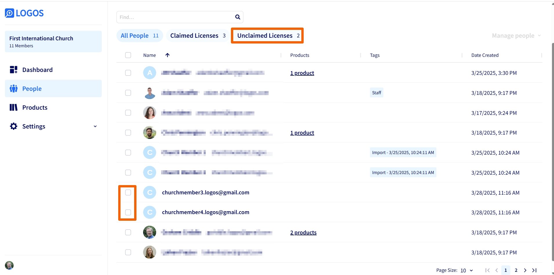 L4C - Update Member List With Unclaimed licenses