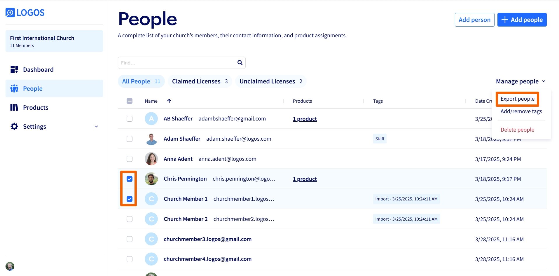 L4C - Export People