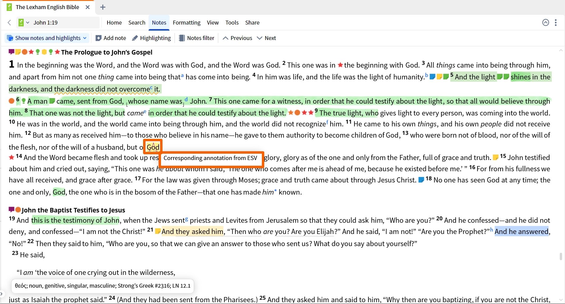 Using Notes From Corresponding Texts