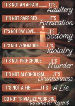 Sin Is Sin No Matter What It Is Called
