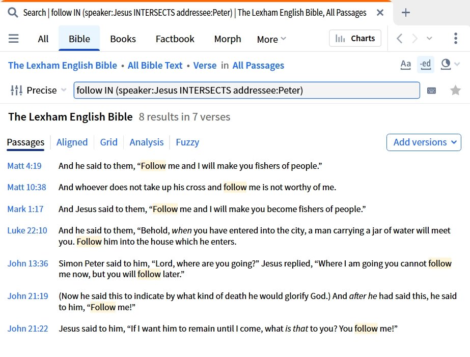 Word Used By Someone Speaking To Someone Else