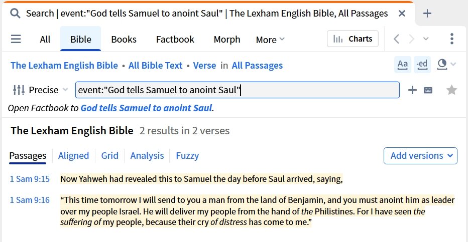 Event Search In Bible