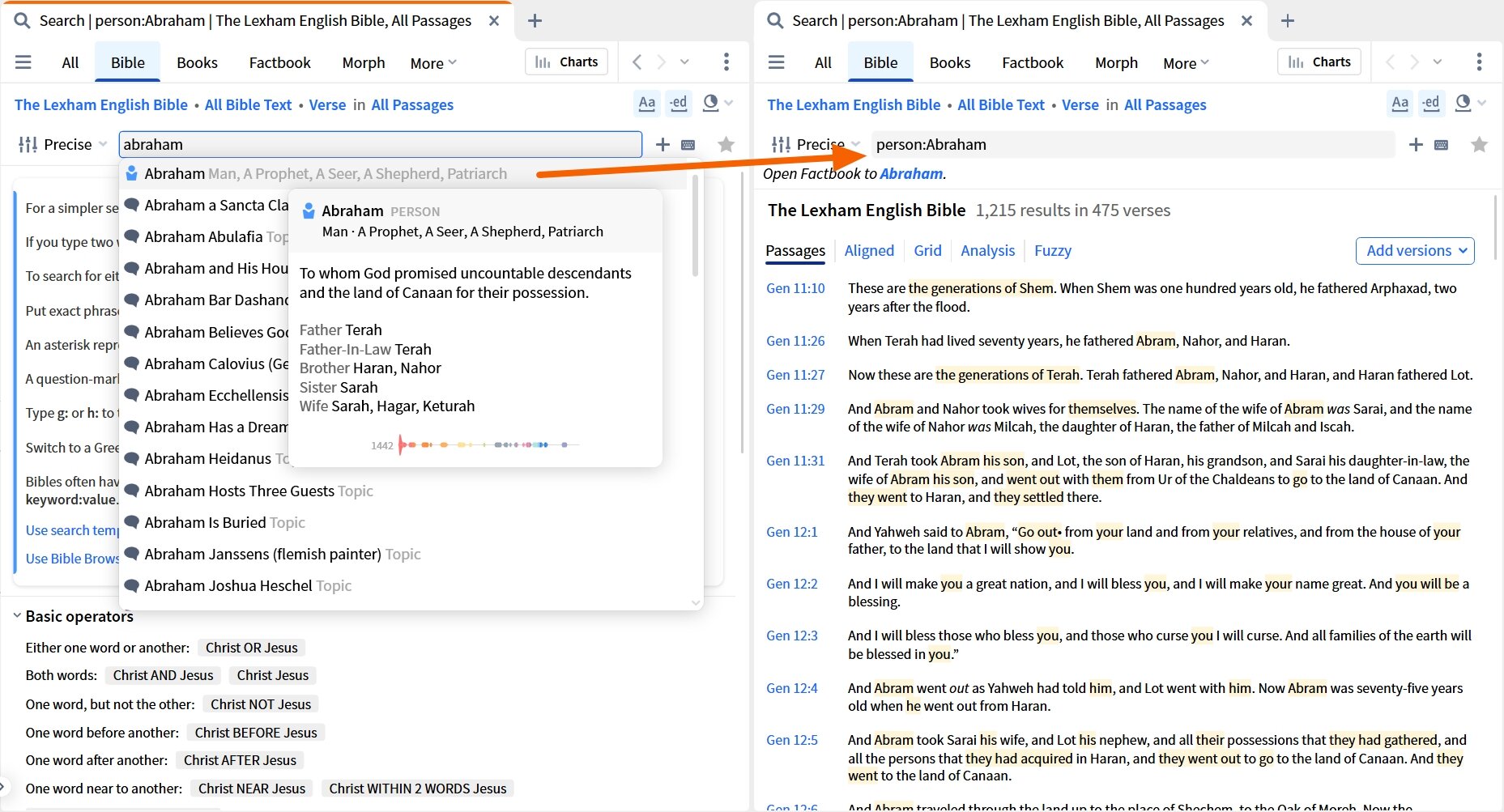 Tagged Person Search In Bible