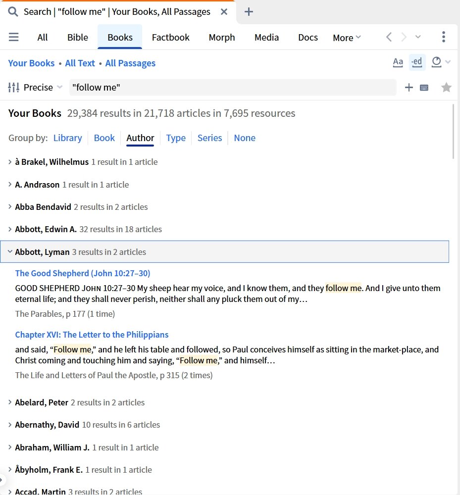 Searching Phrases By Author