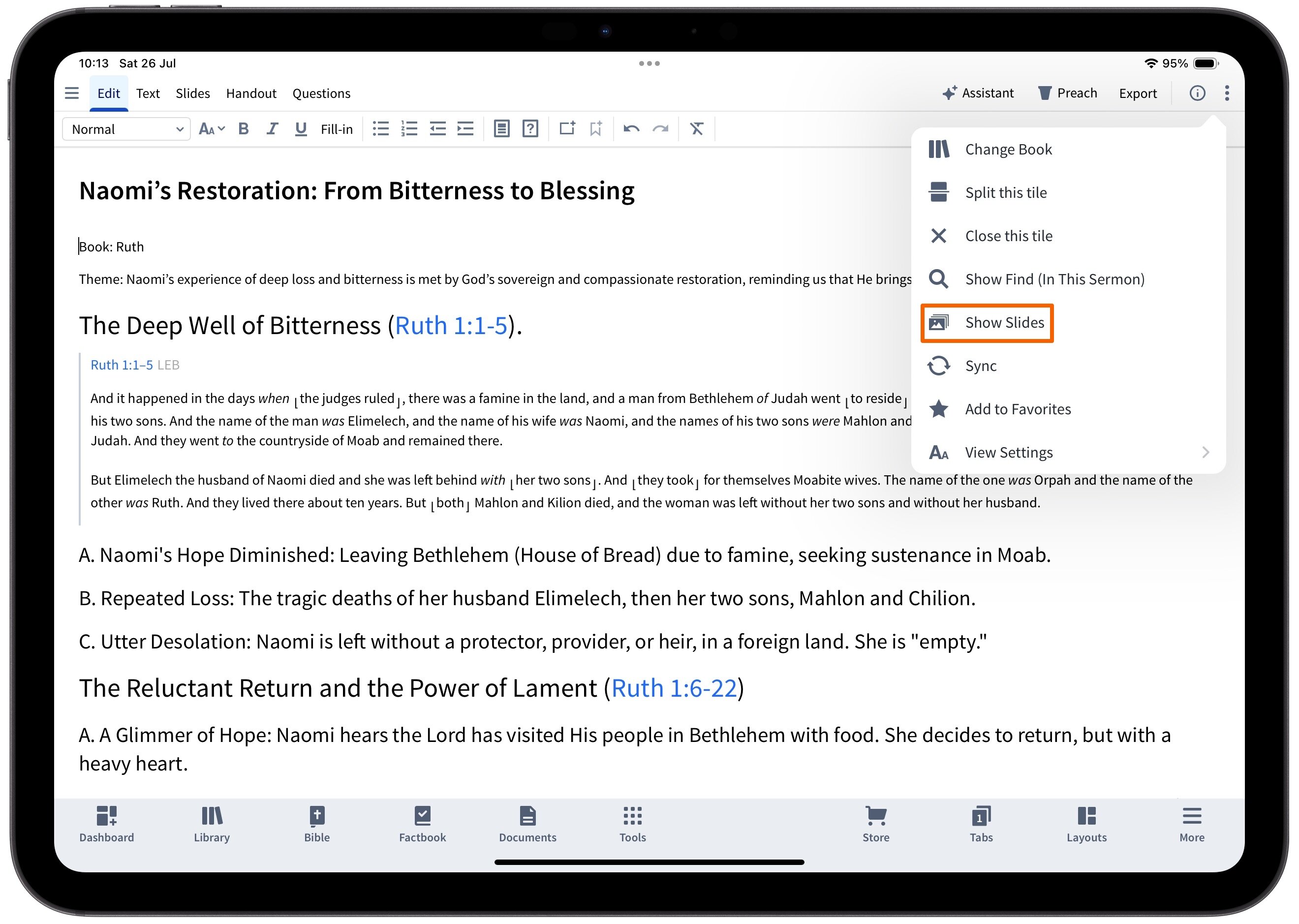 Show Sermon Slides