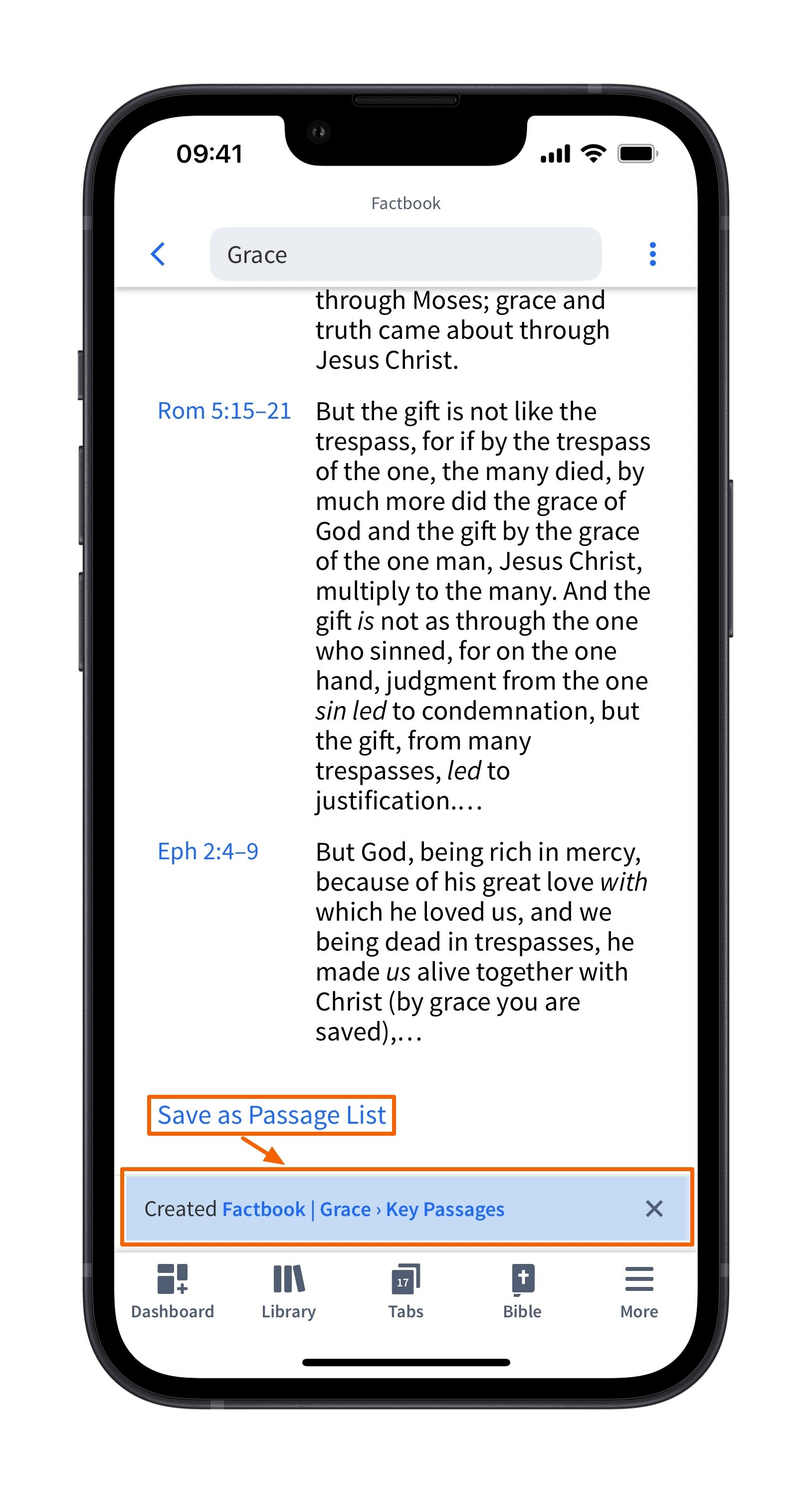 Counseling - Save Passage List