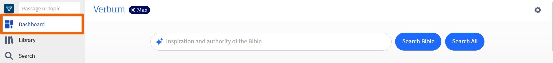 Verbum Dashboard Toggle