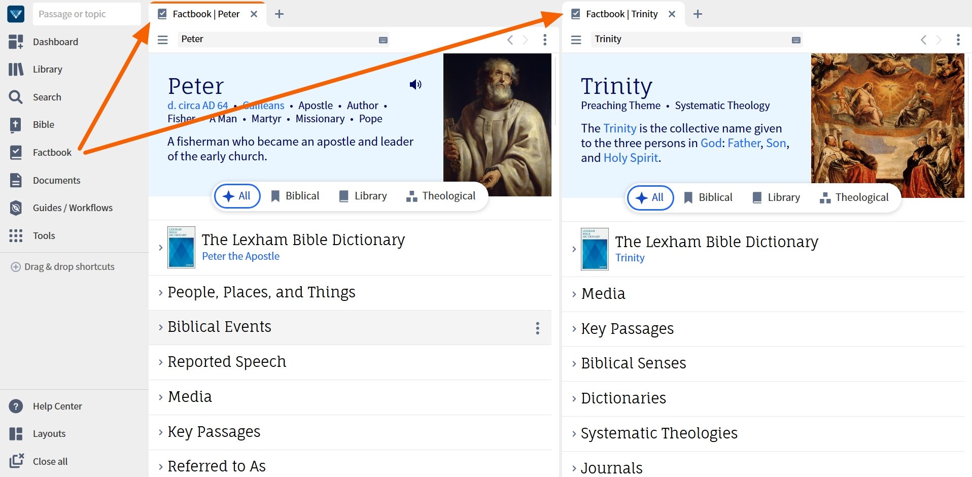 Using The Verbum Factbook