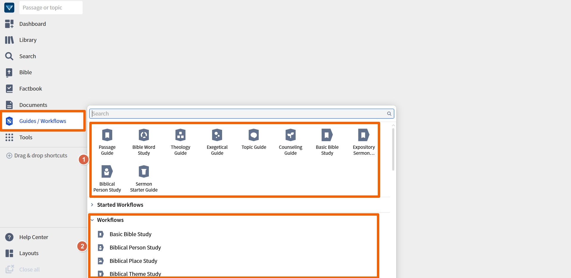 Using Verbum Guides And Workflows