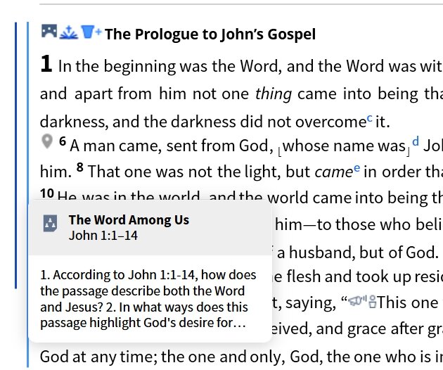 Bible Study Line Indicator