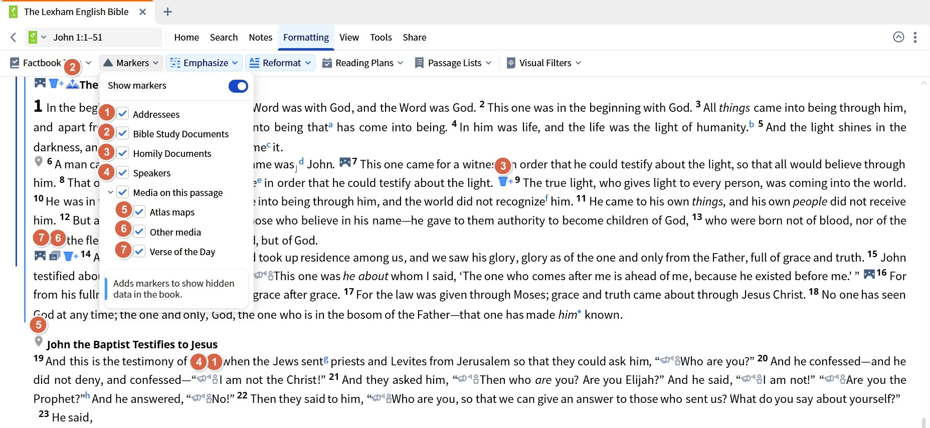 Verbum Markers In Bibles