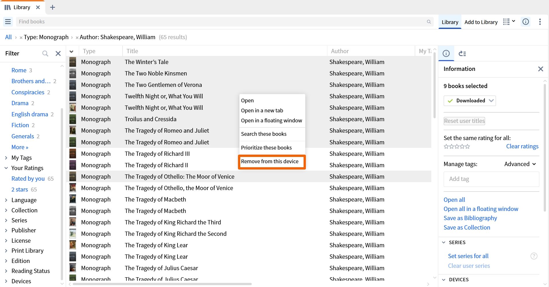 Right Click To Remove From Device