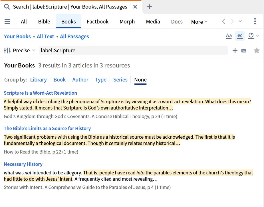 Search For Label Added To A Note