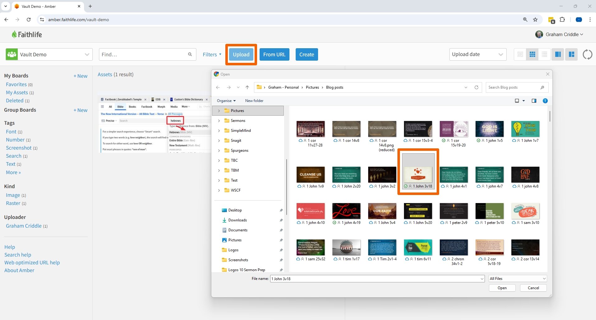 Upload Files Using Upload Button