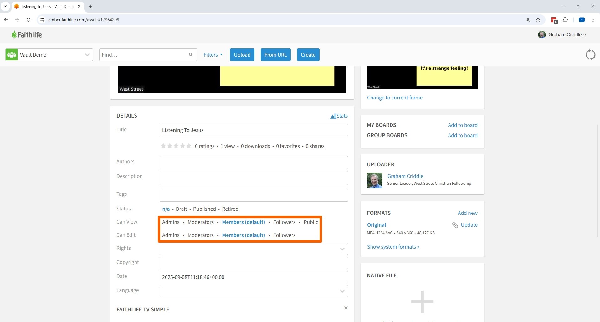 Asset Access Permissions