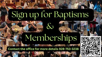Baptisms and Membership Contact with QR