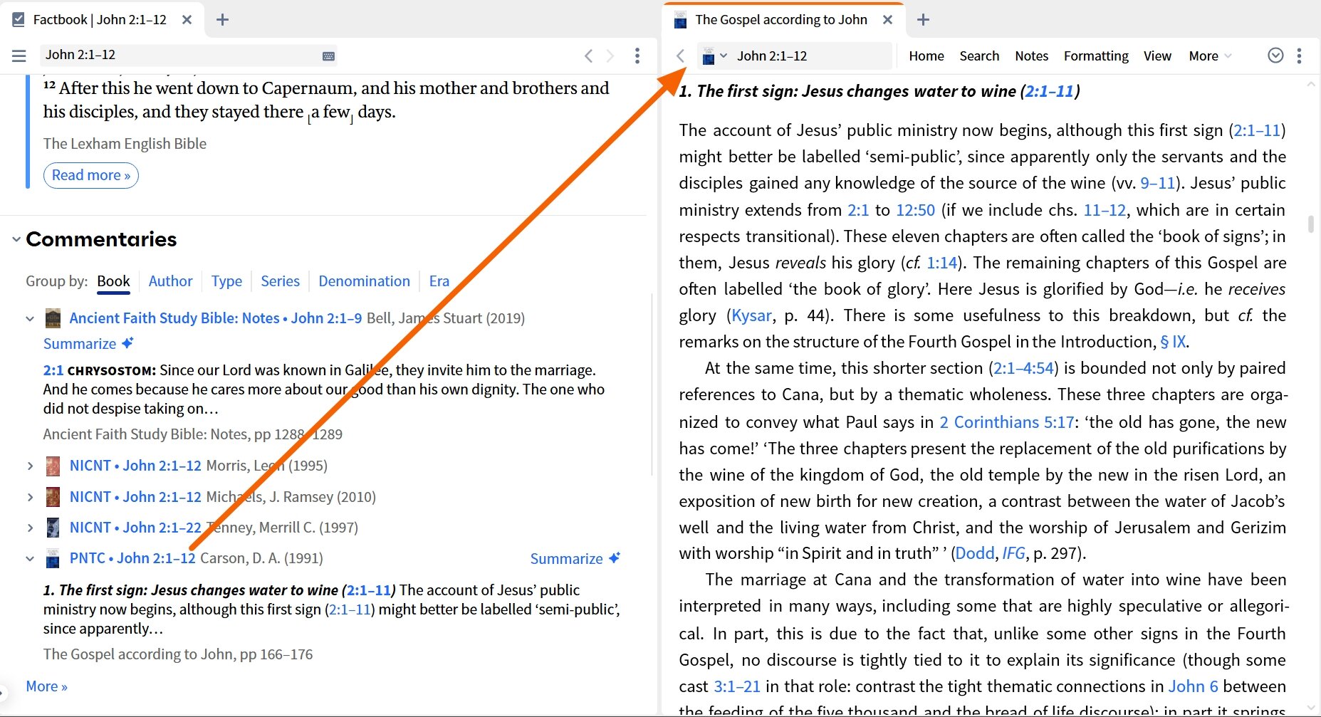 Biblical Passage - Commentaries (Desktop)