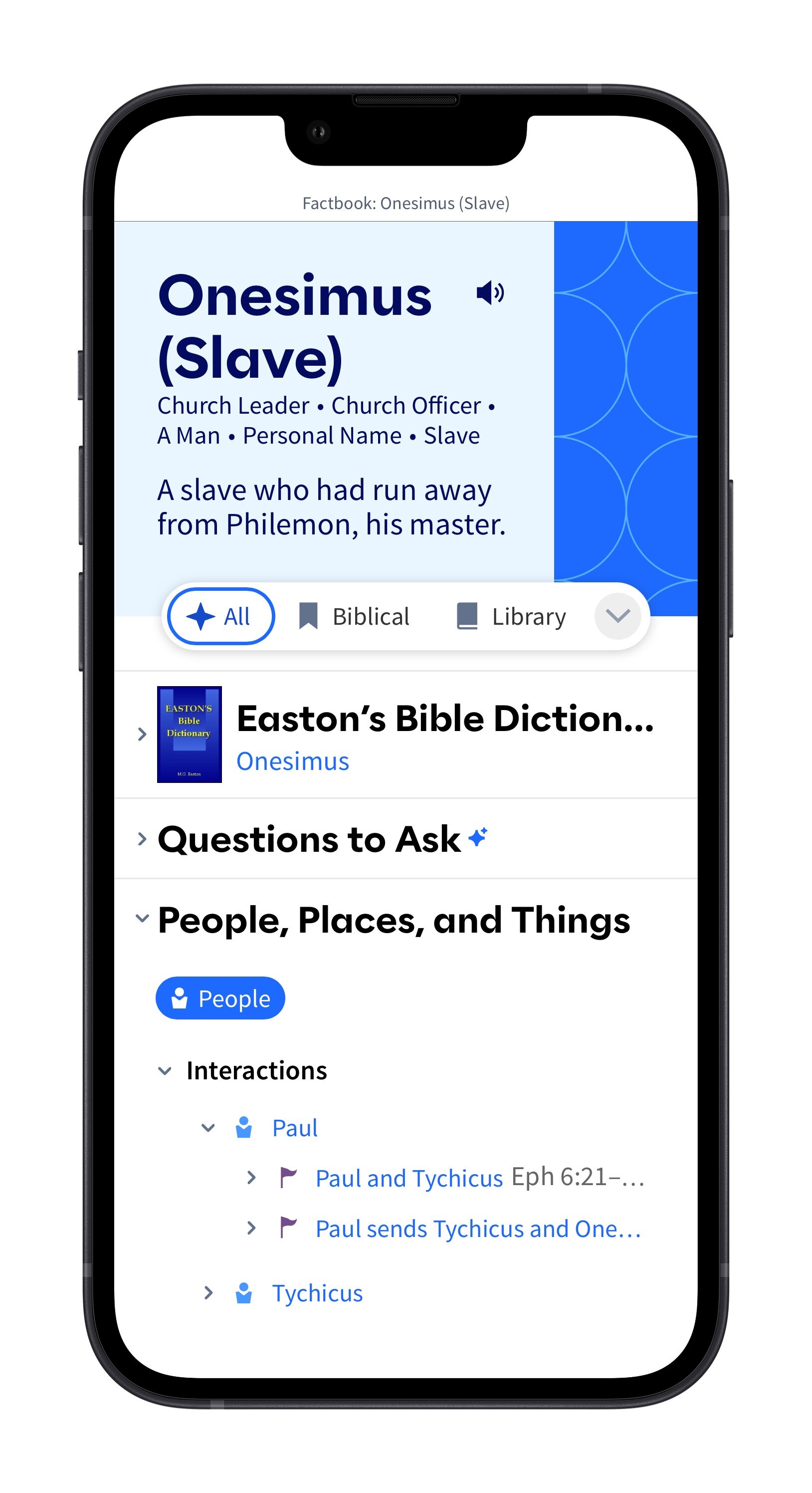 Bible Book - Onesimus (Mobile)