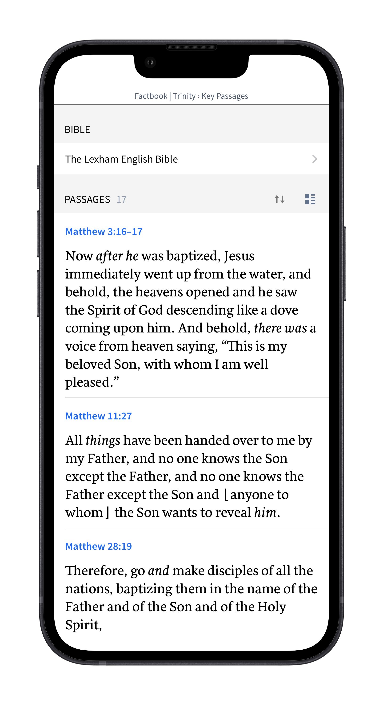 Theological Topic - Saved Passage List (Mobile)