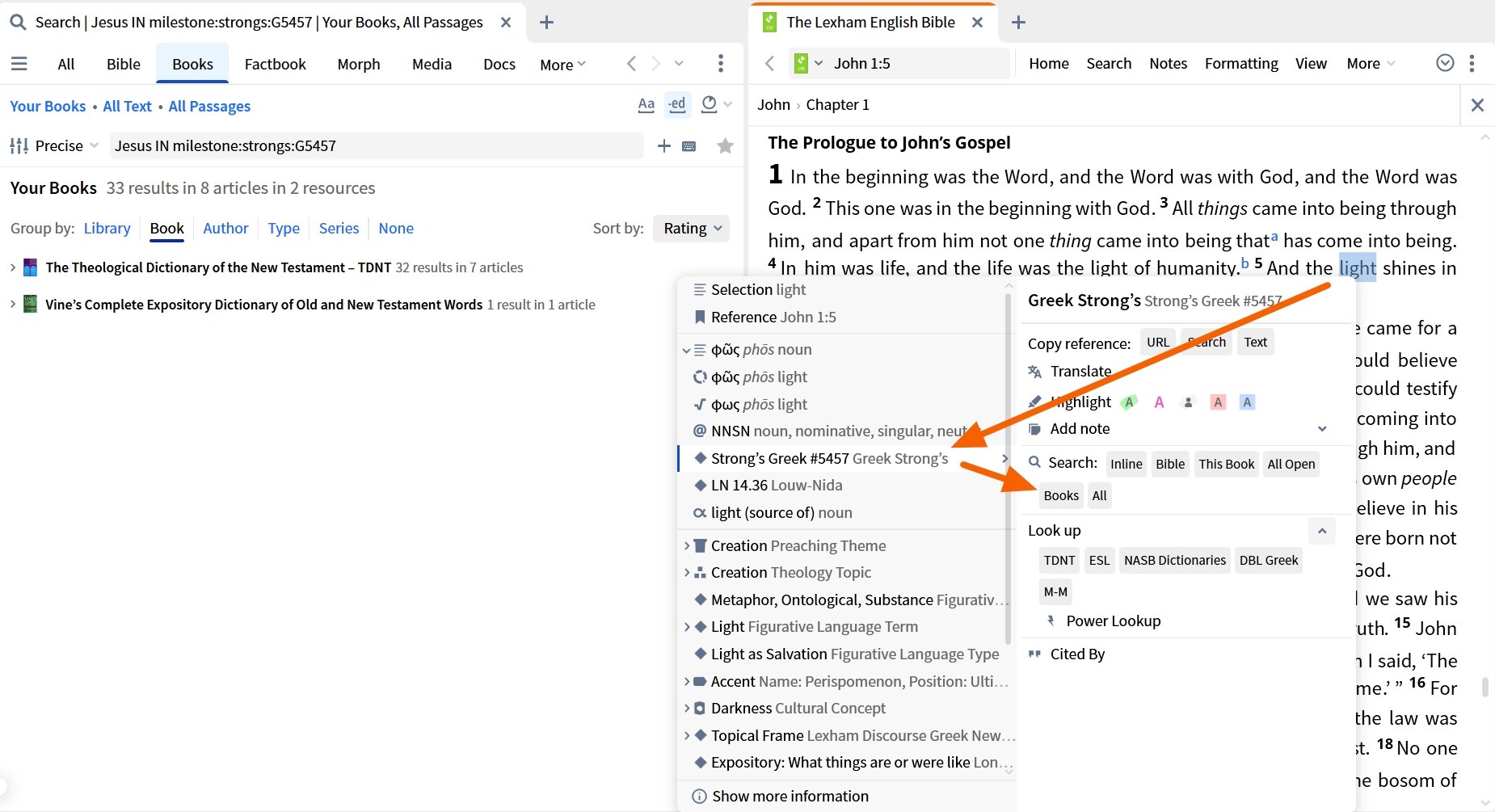 Using The IN (Milestone) Operator With Strong's Numbers