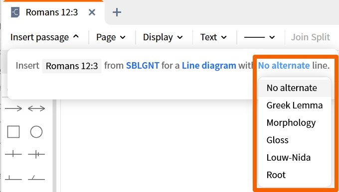 Specify Alternate Options