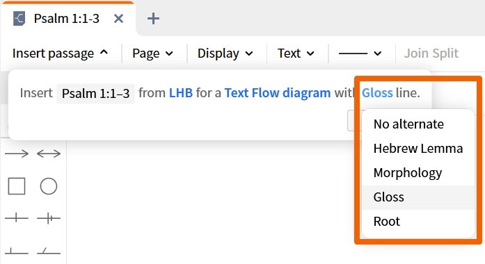 Specify Alternate Options (Text Flow)