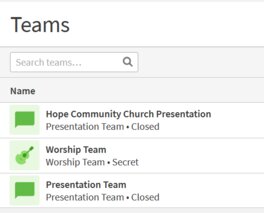 Hope Teams