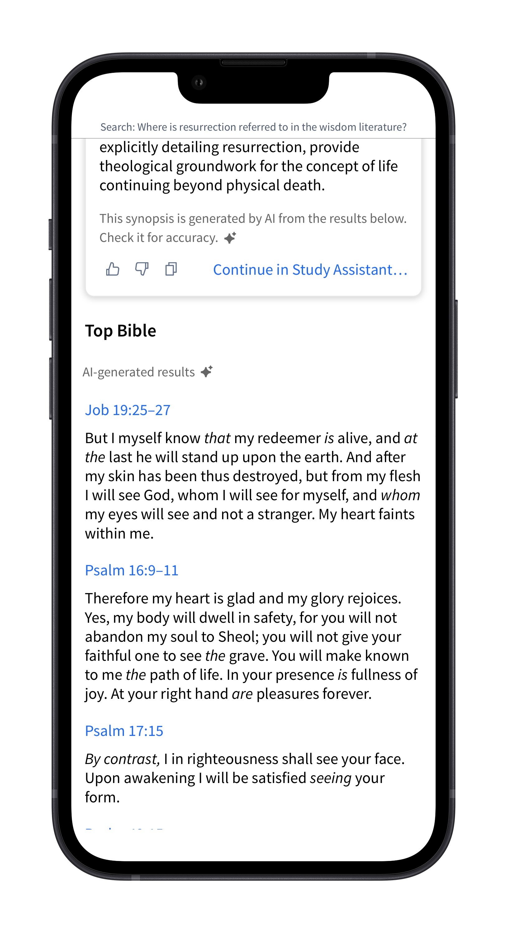 Constrained Bible Smart Search Verses (Mobile)