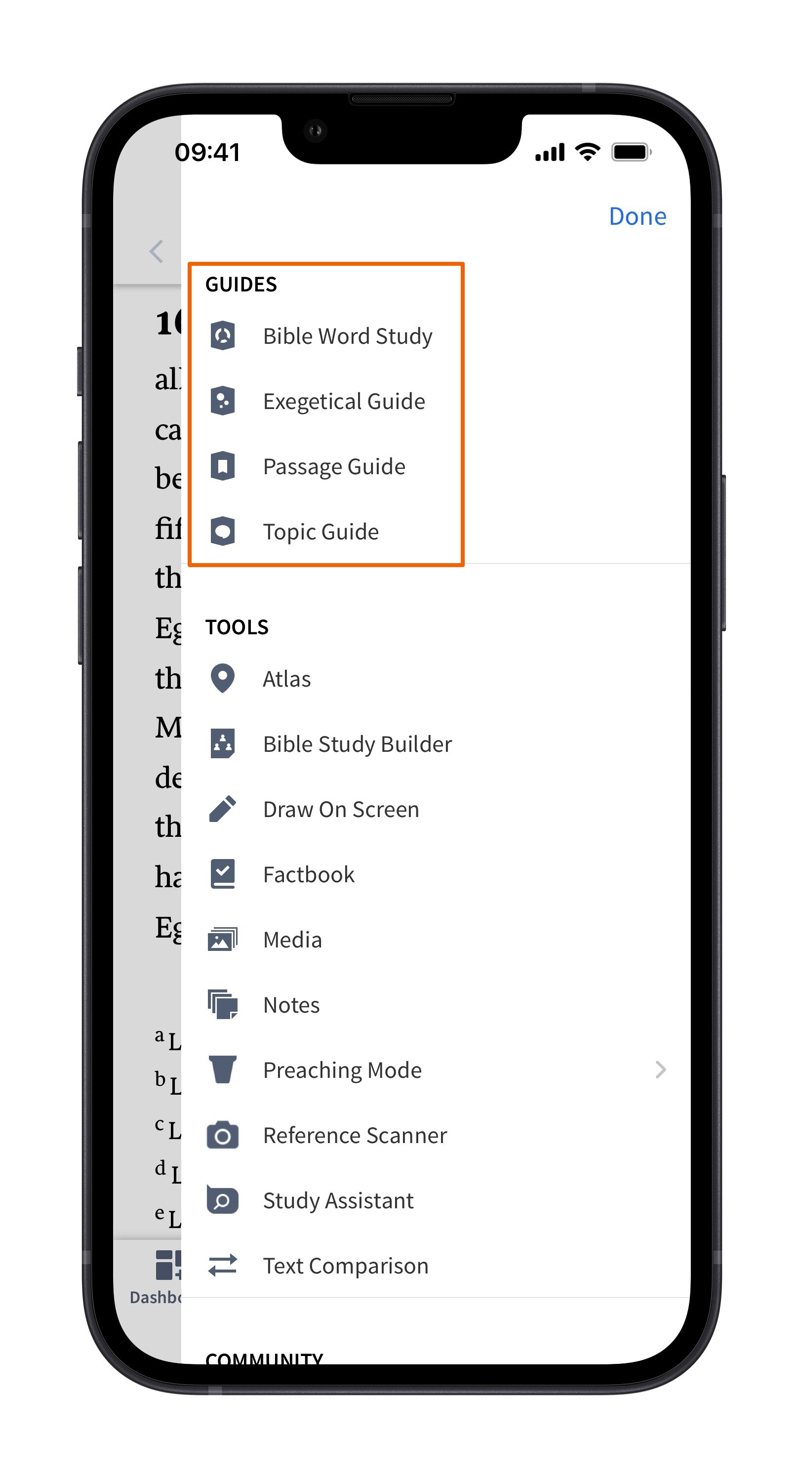 Accessing Guides (Mobile)