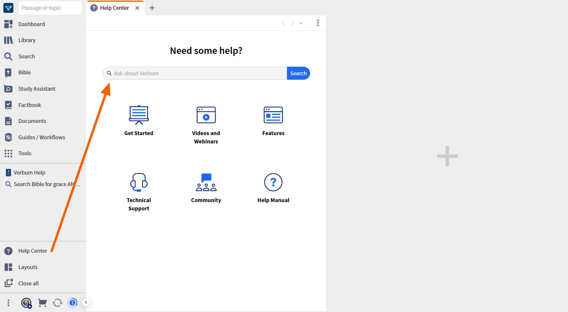 Open The Verbum Help Center