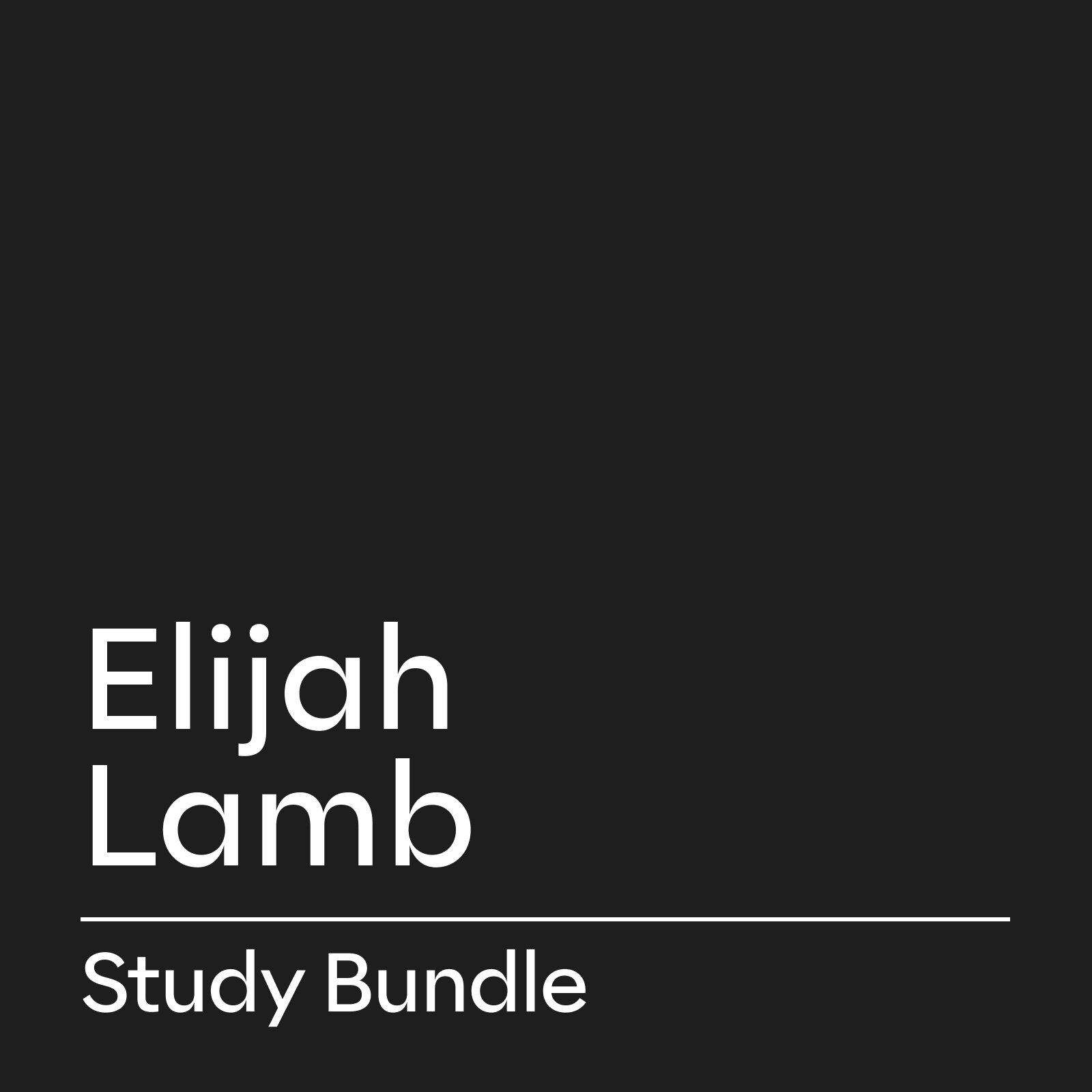 Elijah Lamb Study Bundle